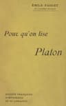 Pour qu'on lise Platon