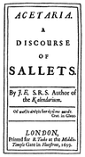 Acetaria: A Discourse of Sallets