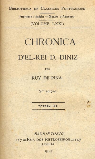 Chronica D'el Rei D. Diniz (Vol. II)