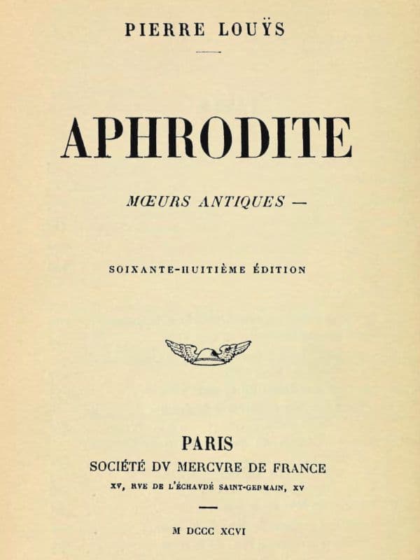 Aphrodite: Moeurs Antiques