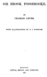 Sir Brook Fossbrooke, Volume I.