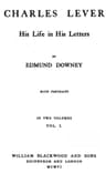 Charles Lever, His Life in His Letters, Vol. I