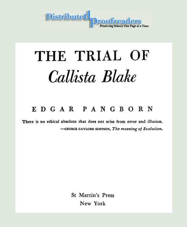 The Trial of Callista Blake