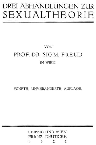 Drei Abhandlungen Zur Sexualtheorie