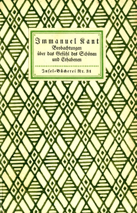 Beobachtungen Über Das Gefühl Des Schönen Und Erhabenen