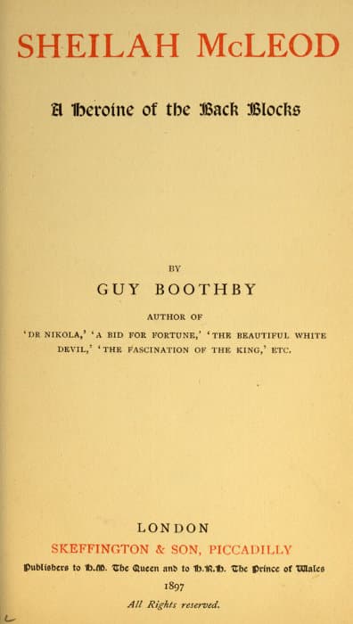 Sheilah Mcleod: A Heroine of the Back Blocks