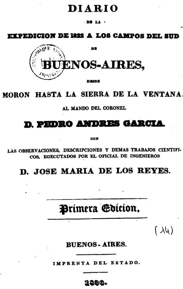Diario De La Expedicion De 1822 a Los Campos Del Sud De Buenos Airesdesde Moron Hasta La Sierra De La Ventana