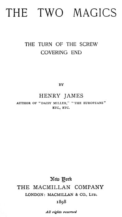 The Two Magics: The Turn of the Screw, Covering End