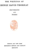Excursions, and Poems: The Writings of Henry David Thoreau, Volume 05 (of 20)