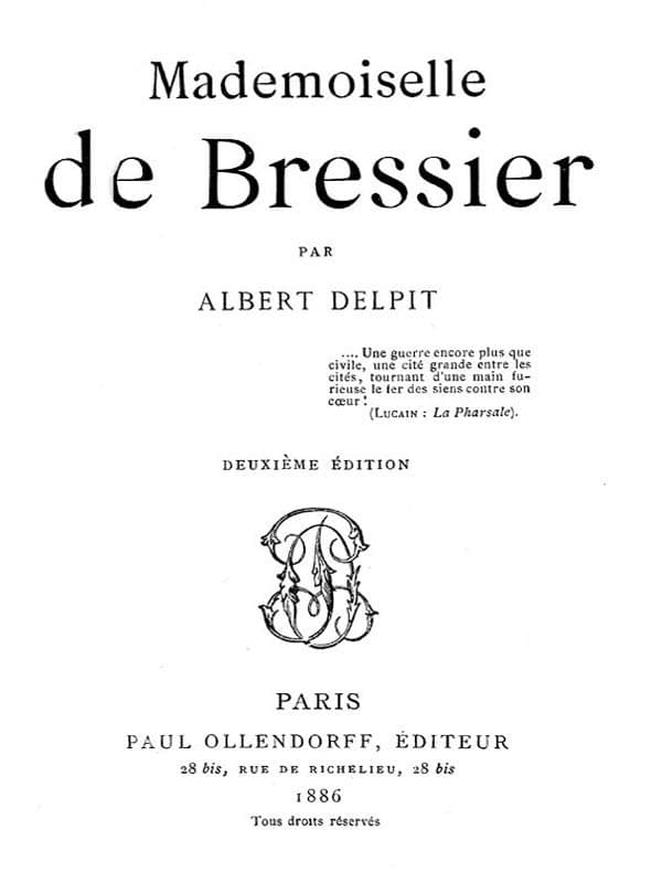Mademoiselle De Bressier
