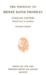 Familiar Letters: The Writings of Henry David Thoreau, Volume 06 (of 20)