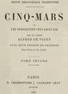 Cinq-Mars; Ou, Une Conjuration Sous Louis XIII (tome 2 of 2)