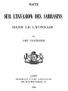 Note Sur L'invasion Des Sarrasins Dans Le Lyonnais