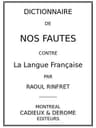 Dictionnaire De Nos Fautes Contre La Langue Française