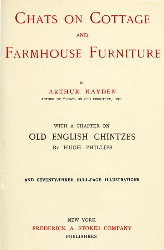 Chats on Cottage and Farmhouse Furniture