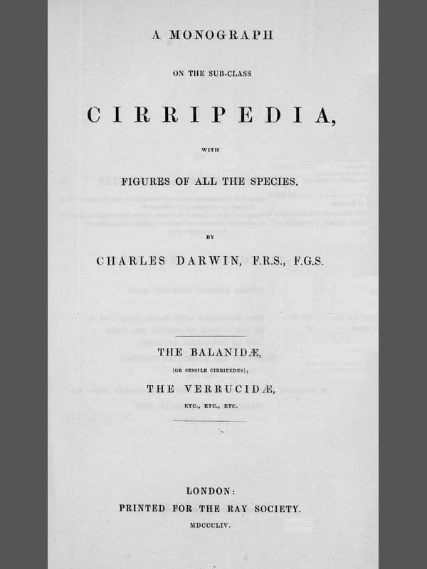 A Monograph on the Sub-Class Cirripedia (volume 2 of 2)the Balanidæ, (or Sessile Cirripedes); The Verrucidæ, Etc., Etc.