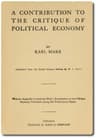 A Contribution to the Critique of Political Economy