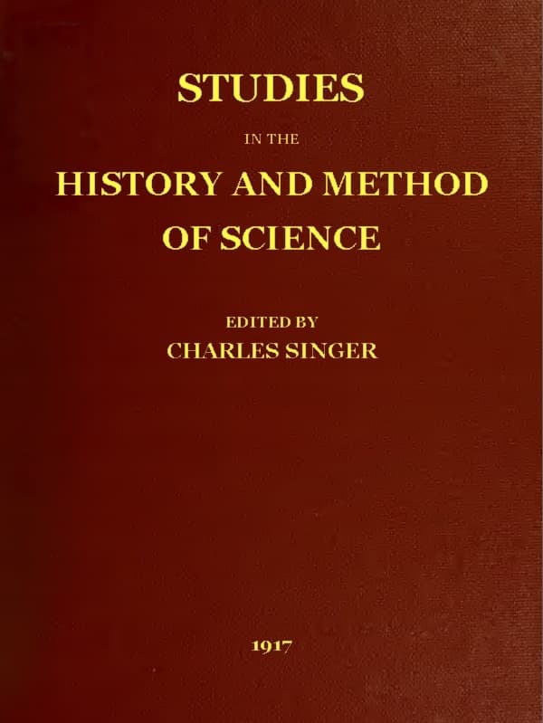 Studies in the History and Method of Science, Vol. 1 (of 2)