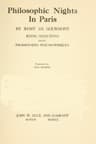 Philosophic Nights in Paris: Being Selections from Promenades Philosophiques