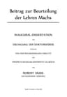 Beitrag Zur Beurteilung Der Lehren Machs: Inaugural-Dissertation Zur Erlangung Der Doktorwürde