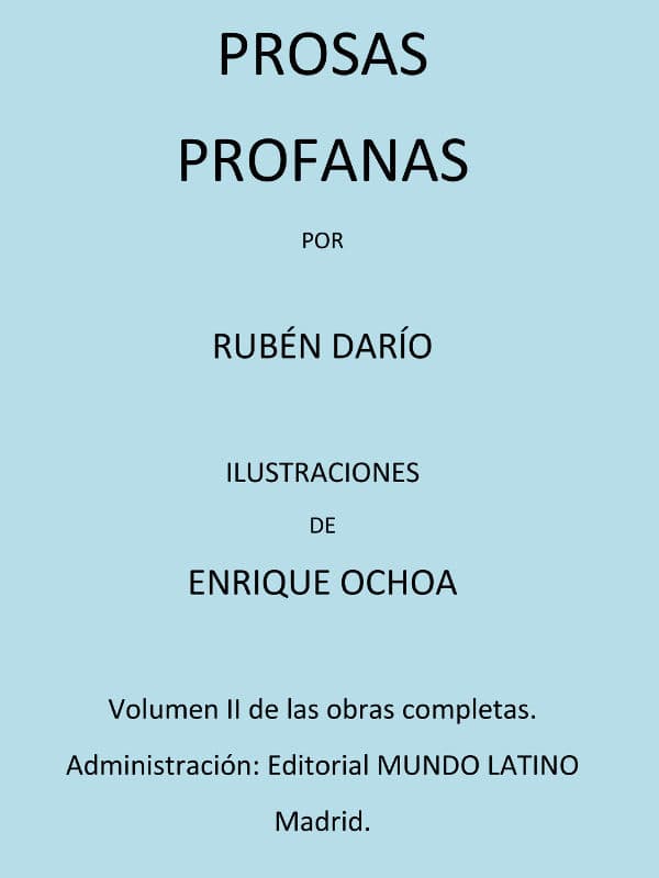 Prosas Profanasobras Completas Vol. II