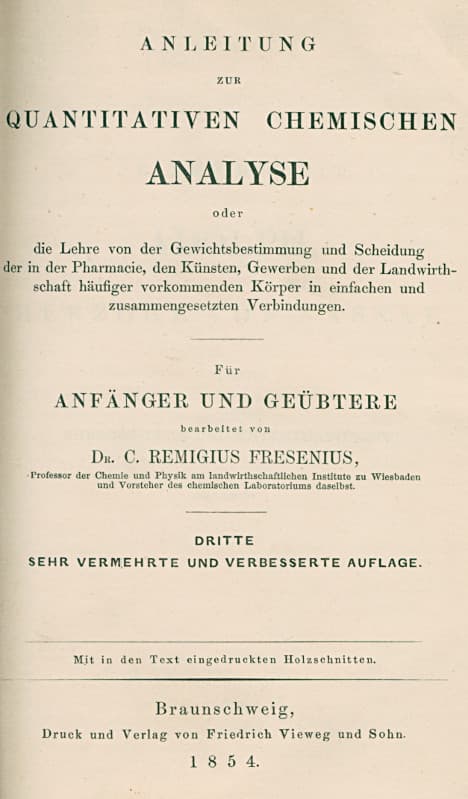 Anleitung Zur Quantitativen Chemischen Analyse