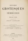 Histoires Grotesques Et Sérieuses