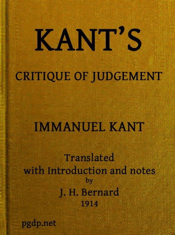 Kant's Critique of Judgement