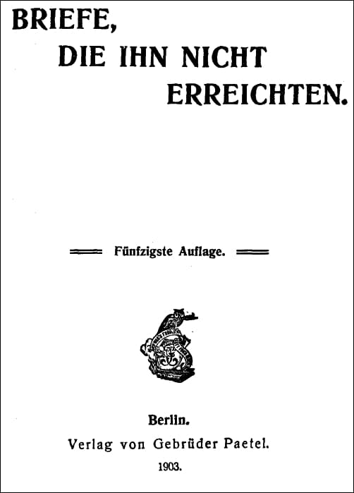 Briefe, Die Ihn Nicht Erreichten