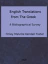 English Translations from the Greek: A Bibliographical Survey