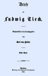 Briefe an Ludwig Tieck (1/4)erster Band