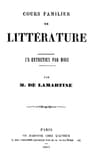 Cours Familier De Littérature - Volume 23