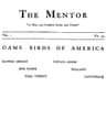 The Mentor: Game Birds of America, Vol. 1, Num. 34, Serial No. 34