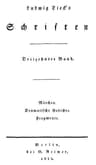 Schriften 13: Märchen; Dramatische Gedichte; Fragmente