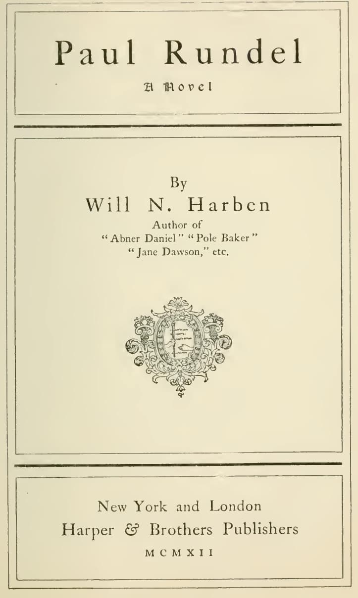 Paul Rundel: A Novel