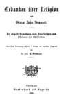 Gedanken Über Religiondie Religiöse Entwicklung Eines Naturforschers Vom Atheismus Zum Christentum.