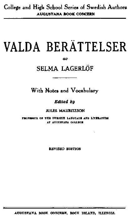 Valda Berättelser: With Notes and Vocabulary
