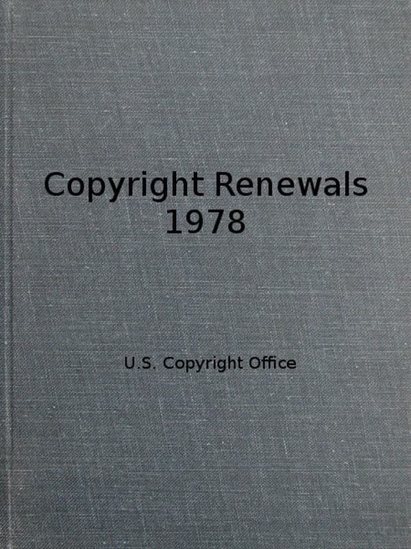 Copyright Renewals 1978