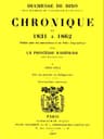 Chronique De 1831 À 1862, Tome 1 (de 4)