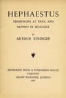 Hephaestus, Persephone at Enna, and Sappho in Leucadia
