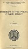 Experiments on the Spoilage of Tomato Ketchup