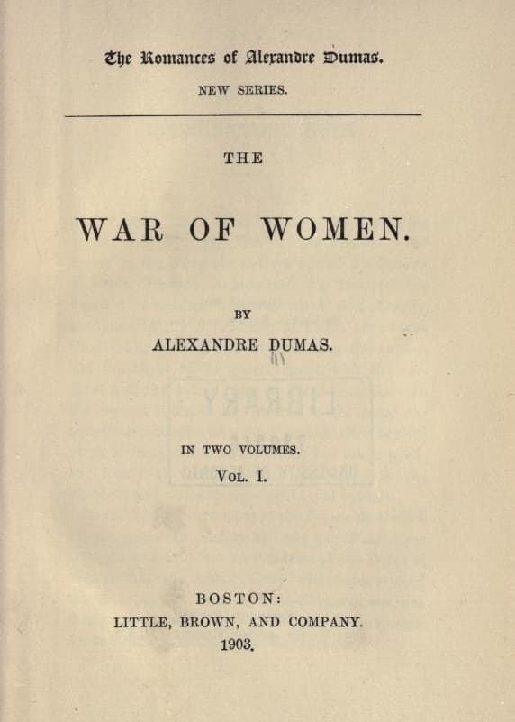 The War of Women, Volume 1