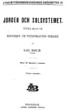 Jorden Och Solsystemet: Några Blad Ur Historien Om Vetenskapens Strider