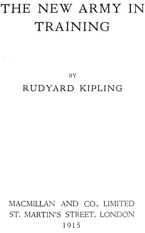 The New Army in Training