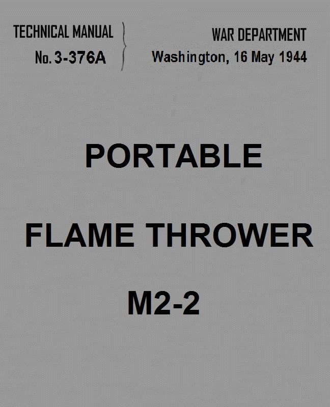 Portable Flame Thrower M2-2