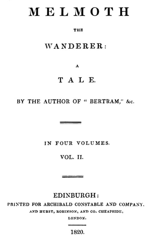 Melmoth the Wanderer, Vol. 2