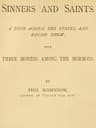 Sinners and Saints: A Tour Across the States and Round Them, with Three Months Among the Mormons