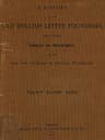 A History of the Old English Letter Foundries: With Notes, Historical and Bibliographical, on the Rise and Progress of English Typography.