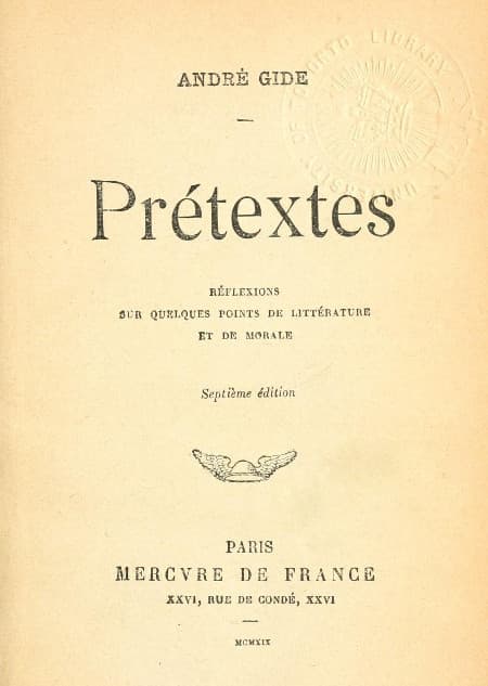 Prétextes: Réflexions Sur Quelques Points De Littérature Et De Morale