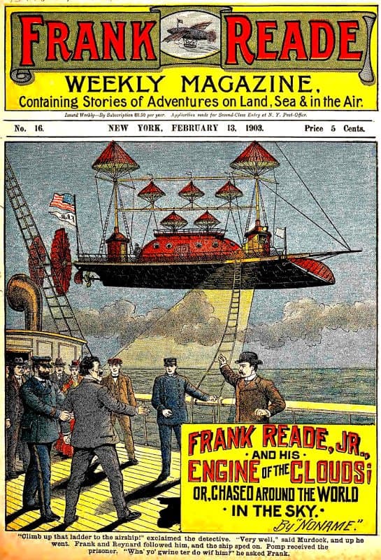 Frank Reade Jr. and His Engine of the Cloudsor, Chased Around the World in the Sky